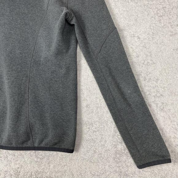 Athleta Jacket Womens Extra Small Gray Asymmetrical Zip Hooded Fleece Lined - Picture 10 of 16